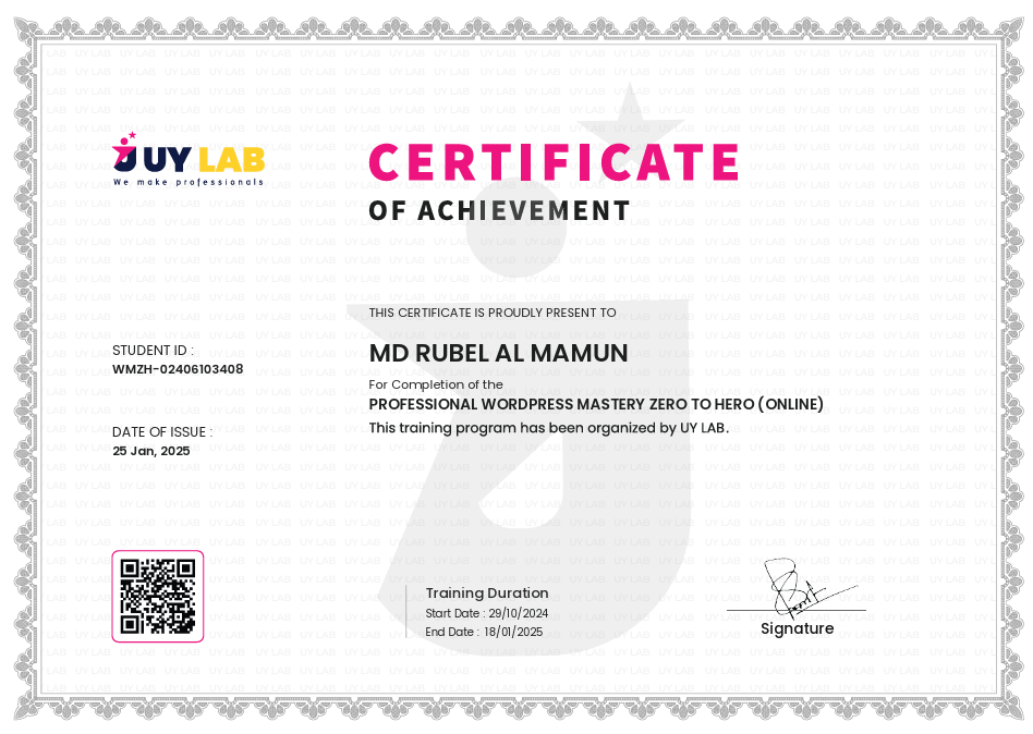 Web Development Certificate